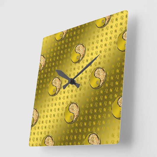 Leo the Lion Vierkante Klok (Hoek)