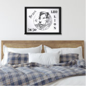 Leo The Lion Zodiac Canvas Afdruk (Insitu (Slaapkamer))