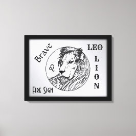 Leo The Lion Zodiac Canvas Afdruk