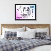 Leo The Lion Zodiac Canvas Afdruk (Insitu (Slaapkamer))