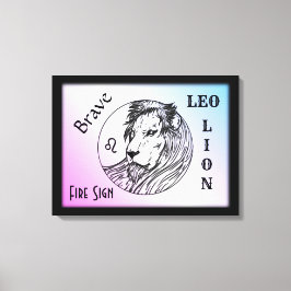 Leo The Lion Zodiac Canvas Afdruk