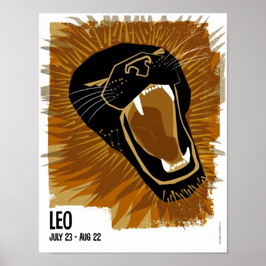 Leo the Lion Zodiac Poster (Voorkant)