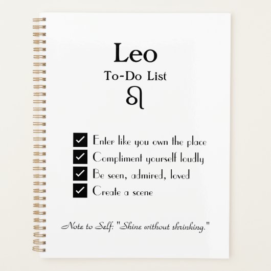 Leo – To-do lijst Planner (Voorkant)
