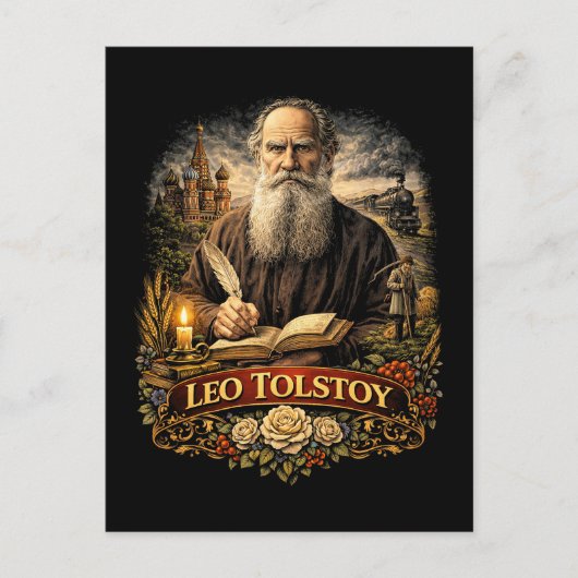 Leo Tolstoj Briefkaart (Voorkant)