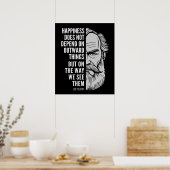 Leo Tolstoj Inspirerend quote: Geluk Poster (Keuken)