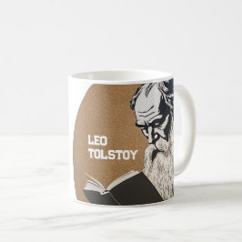 Leo Tolstoj Portret - Gouden Illustratie Koffiemok