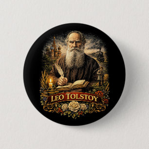 Leo Tolstoj Ronde Button 5,7 Cm