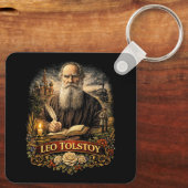Leo Tolstoj Sleutelhanger (Achterkant)