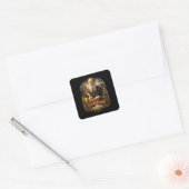 Leo Tolstoj Vierkante Sticker (Envelop)
