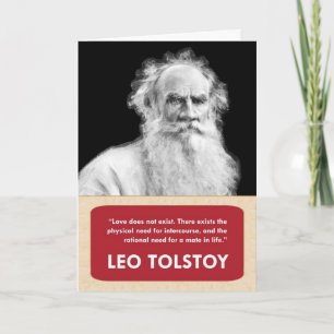 Leo Tolstoy Anti-Valentijnsdag Kaart