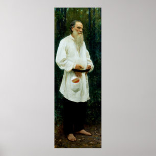 Leo Tolstoy Barefoot van Ilya Repin Poster