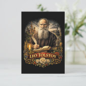 Leo Tolstoy Bedankkaart (Staand voorkant)