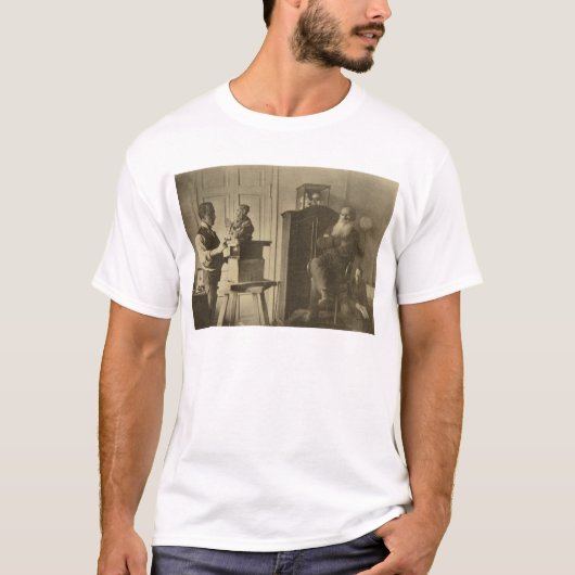 Leo Tolstoy en de beeldhouwer Paolo T-shirt (Voorkant)