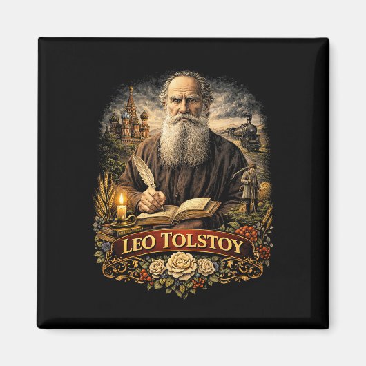 Leo Tolstoy Magneet (Voorkant)