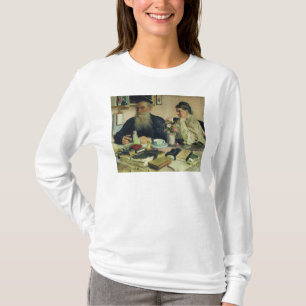 Leo Tolstoy met zijn vrouw in Yasnaya Polyana T-shirt