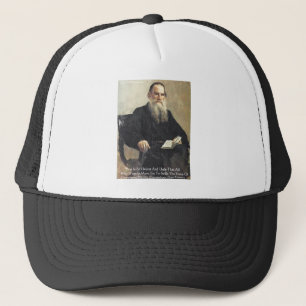 Leo Tolstoy "Oorlog is onrechtvaardig" citaat van Trucker Pet