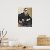 Leo Tolstoy "Oorlog is onrechtvaardig" Poster van  (Keuken)