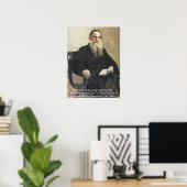 Leo Tolstoy "Oorlog is onrechtvaardig" Poster van  (Thuiskantoor)