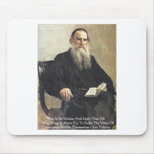 Leo Tolstoy "Oorlog is onrechtvaardig" Wijsheid Ci Muismat