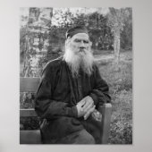 Leo Tolstoy - portret van de Russische auteur Poster (Voorkant)
