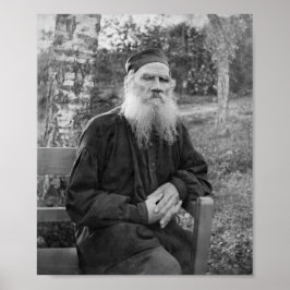 Leo Tolstoy - portret van de Russische auteur Poster