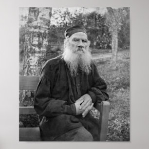 Leo Tolstoy - portret van de Russische auteur Poster
