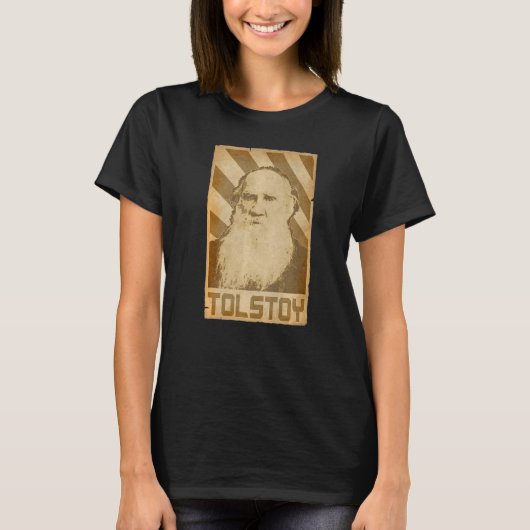 Leo Tolstoy Retro Propaganda 1 T-shirt (Voorkant)
