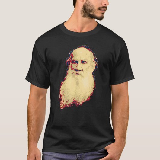 Leo Tolstoy Retro Propaganda T-shirt (Voorkant)