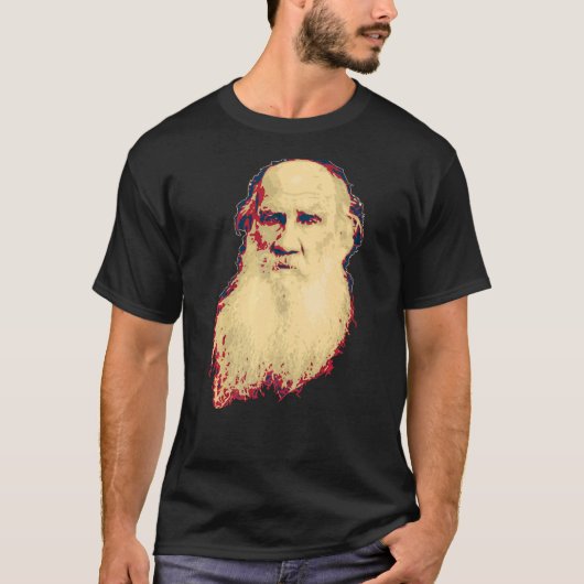 Leo Tolstoy Retro Propaganda T-shirt (Voorkant)