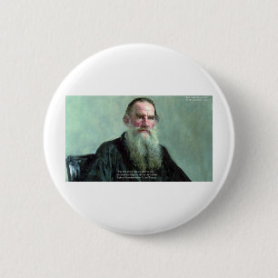 Leo Tolstoy "Weet Niets" Citaat Cadeaus T-shirts K Ronde Button 5,7 Cm