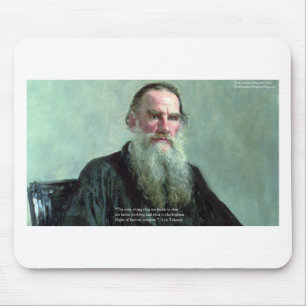 Leo Tolstoy "Weet niets" Citaat GIfts T - shirts K Muismat