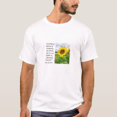Leo Tolstoy, zonnebloem, wit T-shirt (Voorkant)