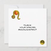 LEO, TOPAZ GEM, ZODIACELE SIGNALEN, ZODIAC BIRTHDA KAART (Achterkant)