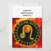 LEO, TOPAZ GEM, ZODIACELE SIGNALEN, ZODIAC BIRTHDA KAART (Voorkant)