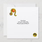 LEO, TOPAZ GEM, ZODIACELE SIGNALEN, ZODIAC BIRTHDA KAART (Achterkant)