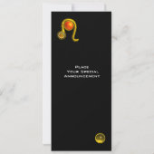 LEO, TOPAZ GEM, ZODIACELE SIGNALEN, ZODIAC BIRTHDA KAART (Achterkant)