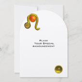 LEO, TOPAZ GEM, ZODIACELE SIGNALEN, ZODIAC BIRTHDA KAART (Achterkant)