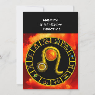 LEO, TOPAZ GEM, ZODIACELE SIGNALEN, ZODIAC BIRTHDA KAART