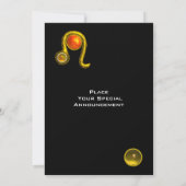 LEO, TOPAZ GEM, ZODIACELE SIGNALEN, ZODIAC BIRTHDA KAART (Achterkant)