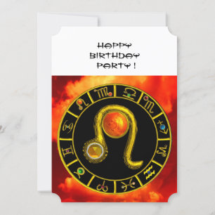 LEO, TOPAZ GEM, ZODIACELE SIGNALEN, ZODIAC BIRTHDA KAART