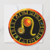 LEO, TOPAZ GEM, ZODIACELE SIGNALEN, ZODIAC BIRTHDA KAART (Voorkant)