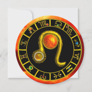 LEO, TOPAZ GEM, ZODIACELE SIGNALEN, ZODIAC BIRTHDA KAART