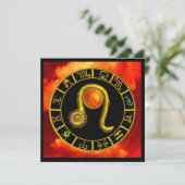 LEO, TOPAZ GEM, ZODIACELE SIGNALEN, ZODIAC BIRTHDA KAART (Staand voorkant)