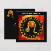 LEO, TOPAZ GEM, ZODIACELE SIGNALEN, ZODIAC BIRTHDA KAART (Voorkant / Achterkant)