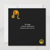 LEO, TOPAZ GEM, ZODIACELE SIGNALEN, ZODIAC BIRTHDA KAART (Achterkant)