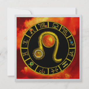 LEO TOPAZ, heldergeel rood oranje zilver Aankondiging