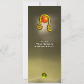 LEO TOPAZ MONOGRAM geel oranje rood grijs agaat Kaart (Achterkant)