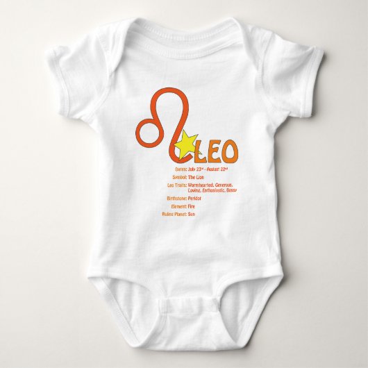Leo Traits Baby Romper (Voorkant)
