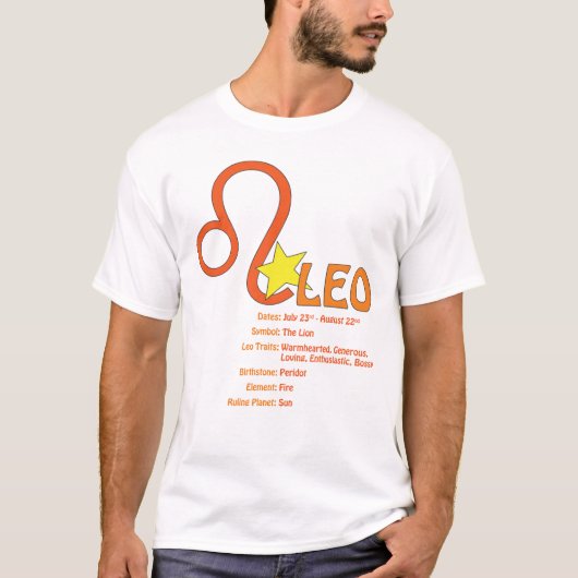Leo Traits T-Shirt (Voorkant)