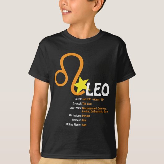 Leo trekt Kinder donkere T-shirt uit (Voorkant)
